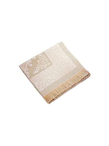 Muslim Prayer Rug and Prayer Beads with Elegant Gift Box | Janamaz | Sajadah | Soft Islamic Prayer Rug | Islamic Gifts Set | Prayer Carpet Mat, Taffeta Fabric, Cream - color: Cream