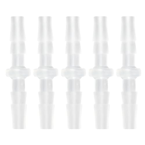 5-Pack 1/8" Barbed Fitting, Universal | Plastic Barbed fitting; for air, water, fuel lines; fits aquarium, water pump, irrigation systems - size: 1/8
