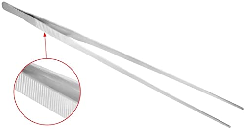 Utoolmart Aquarium Plant Tweezer, Stainless Steel Straight Tweezer, Aquarium Tweezers Extra Long 48cm, for Fish Tank Plant Aquascape Tools, Feeding Tongs, 2 Pcs - color: 2pcs, size: 48cm Straight