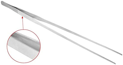 Utoolmart Aquarium Plant Tweezer, Stainless Steel Straight Tweezer, Aquarium Tweezers Extra Long 48cm, for Fish Tank Plant Aquascape Tools, Feeding Tongs, 2 Pcs - color: 2pcs, size: 48cm Straight