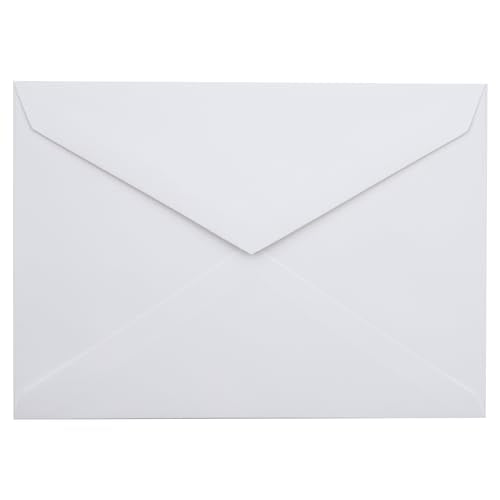 LUXPaper Outer Envelopes | 5 1/2" x 7 3/4" | Bright White | 70lb. Text | 50 Qty - color: White, size: 5 1/2 x 7 3/4