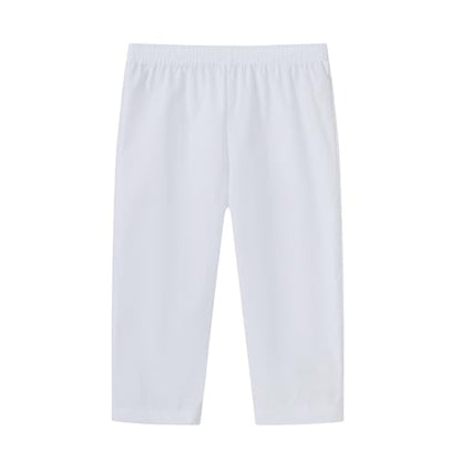 Boys Muslim Thobe Islamic Clothing Kids Muslim Prayer Clothes for Boys Eid Outfit Toddler Kaftan Ramadan Shirt Pants - color: White, size: 18-30 Months