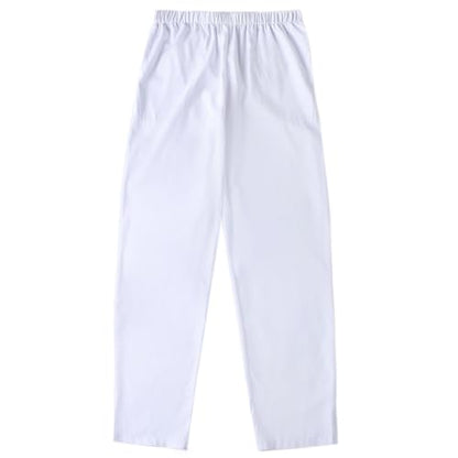 Men's Muslim Arab Middle East Pant Cotton Loosestyle Afghan Pants Men Muslim Arab Middle Pants with Waist Elastic - color: White, size: Large