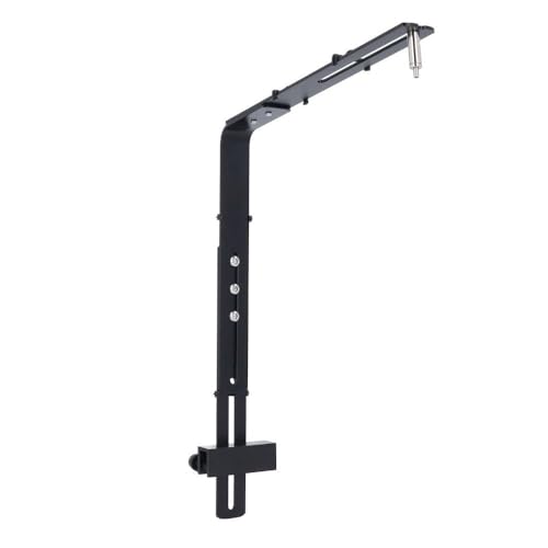 Adjustable Aluminum Aquarium Light Bracket - Universal Hanging Mount Holder for Fish Tank LED Lamps (Black)