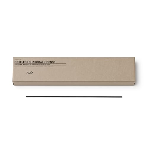 sesneslabs Oud Coreless Incense Sticks, Bamboo Charcoal, 20 Count