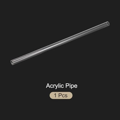18" Clear Plastic Rigid Pipe 15mm ID x 18mm OD (0.6" ID x 0.7" OD) Acrylic Round Tubing, [for Plumbing, Hydraulics, Aquarium] - size: 0.6" x 0.7"