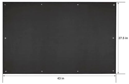 Tactical Patch Display Panel Holder Board for Military Army Combat Morale Uniform Hook and Loop Emblems, 43 Inches x 27.5 Inches (Large), with 1 Flag Patch Included - color: Black, Large