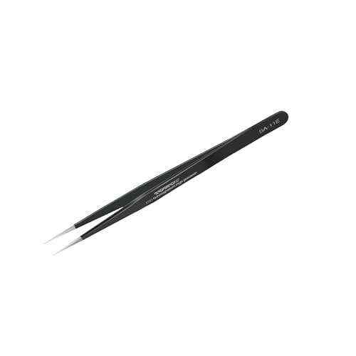 TOWOT Precision Tweezers, Pointed Tweezers for Electronics, Anti-static Stainless Steel Long Tweezers for Crafts, Soldering, Welding, and Jewelry Making Industrial Tweezers - style: Fine Tip Straight LONG(140mm)