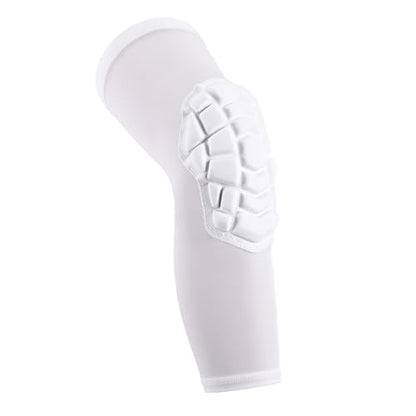 Basketball knee pads, compression leg covers for teenagers and adults, wrestling knee pads, football volleyball, pickleball, weightlifting knee pads (1 white long knee pad, Small) - color: White-1, size: Small