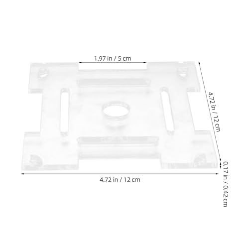 Clear Acrylic Fish Tank Lid with Feeding Holes, Multi-Slots and Corner Guards - Aquarium Anti-Jumping Top Cover for 4.7''X4.7'' Breeder Terrariums