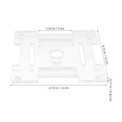 Clear Acrylic Fish Tank Lid with Feeding Holes, Multi-Slots and Corner Guards - Aquarium Anti-Jumping Top Cover for 4.7''X4.7'' Breeder Terrariums