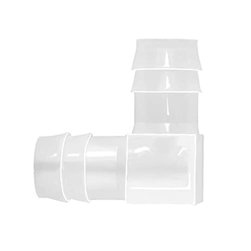 Plastic 3/4” Hose ID 90 Degree Elbow Barb Fitting, 6 Pcs Equal Barbed Joint Splicer Mender Adapter Union Adapter for Boat Aquarium - size: 3/4 Inch