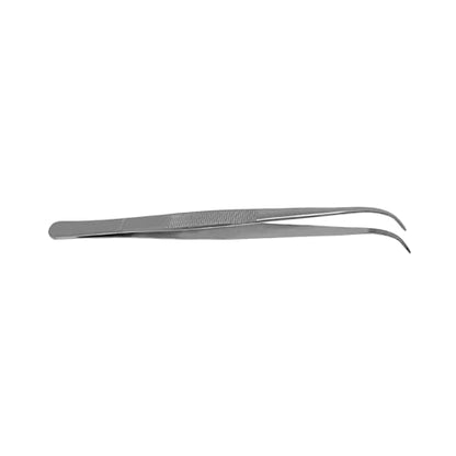 Splinter Forceps - Fine Point - Tweezers Stainless Steel Straight & Curved (Curved 6") - size: Curved 6"