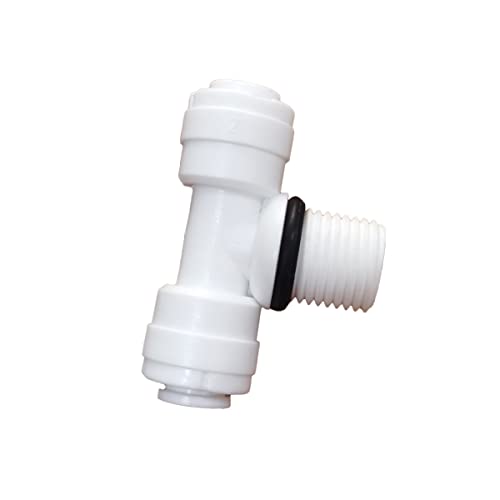 Malida OST-6044 Male Thread Tee Water Filter Tubing Fittings, Push to Connect 1/4" OD Tube x 1/4" NPT x 1/4" OD Tube,5pcs. - size: 1/4"OD Tube x 1/4"NPT x 1/4"OD Tube