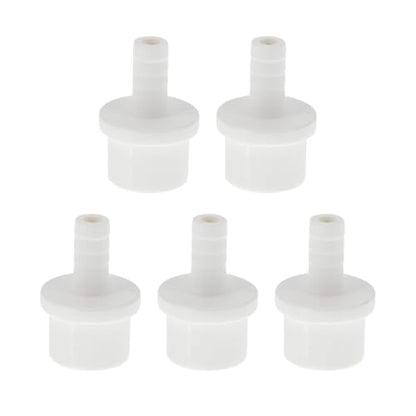 Plastic Hose Barb Fitting 1" x 3/8" Barb OD Straight Through Pipe Connector White 5 Pcs - color: White, size: 1" x 3/8" OD