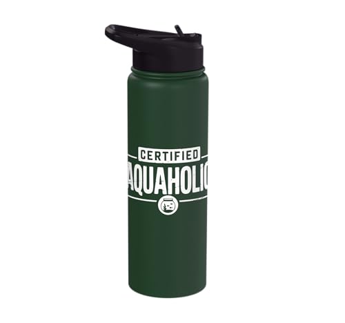 Aquarium Lover Fishkeeping Aquascape Aquarist Stainless Steel Insulated Water Bottle - color: Dark Green