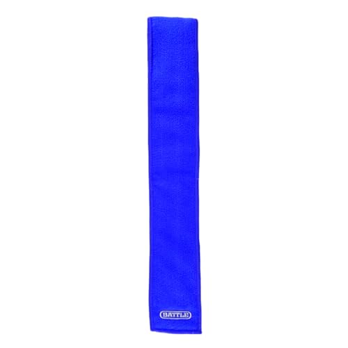 Battle Premium Football Streamer Towel, Blue | Light thin and quick-drying, attaches to your belt with hook-and-loop fastener, ultra-absorbent waffle fabric, stays put - color: Blue
