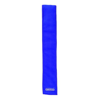 Battle Premium Football Streamer Towel, Blue | Light thin and quick-drying, attaches to your belt with hook-and-loop fastener, ultra-absorbent waffle fabric, stays put - color: Blue
