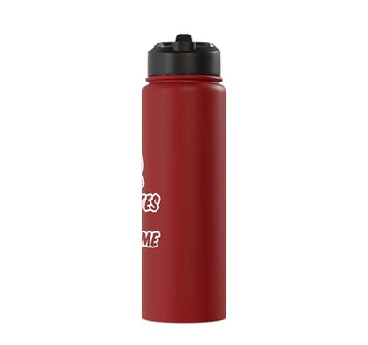 3 Minutes Is A Long Time Boxing Round Timer Training - Stainless Steel Insulated Water Bottle - color: Red