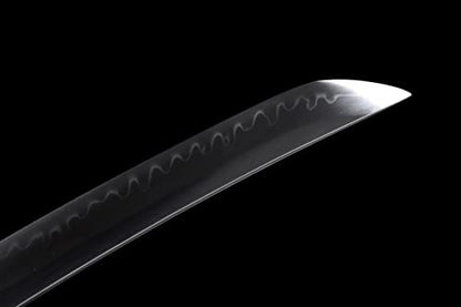 Shinken of Sword Japanese Short Tanto Sword Clay Tempered T10 Steel Blade | Functional hand forged T10 steel Tanto: Real Hamon, 60 HRC edge, full tang & genuine ray skin tsuka for collection