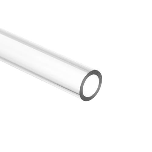 uxcell Clear Rigid Tubing 9mm(0.35") ID x 13mm(1/2") OD x 1Ft Length Round Plastic Polycarbonate Tube - size: 9mmx13mm