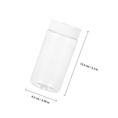 2pcs Creative Fish Food Storage Bottles with Multi-Holes, Portable Aquarium Feeding Containers for Fish Tanks, White Plastic Feeding Bottles for Aquatic Pets