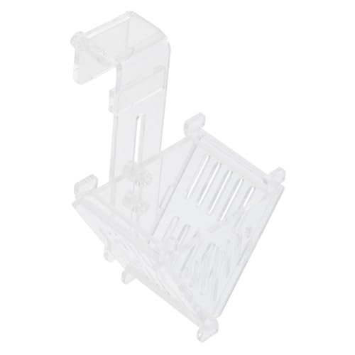 Mipcase Aquarium Fish Feeding Cup Acrylic Fish Food Holder with Chilled Red Worm Hook