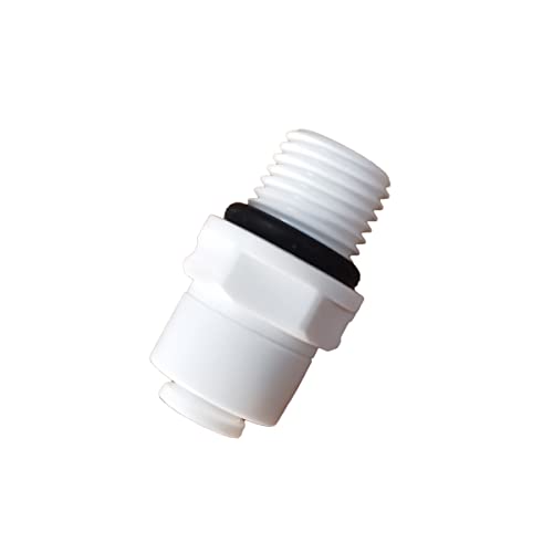 Malida OST-1044 Male Thread Adapter Water Filter Tubing Fittings Push to Connect Straight 1/4" NPT Male Thread x 1/4" OD Tube Adapter,5pcs. - size: Straight 1/4"NPT x 1/4"OD Tube