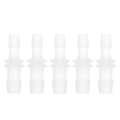 5/14" to 1/4" Hose Barb Fitting Hose Straight Reducing Coupler | 5 Pcs, Plastic, Clear, Fits 5/14" to 1/4" ID Flexible Tube, Barb Reducer Fitting, for Aquarium, Fountain, Drip Irrigation - size: 5/14"-1/4"