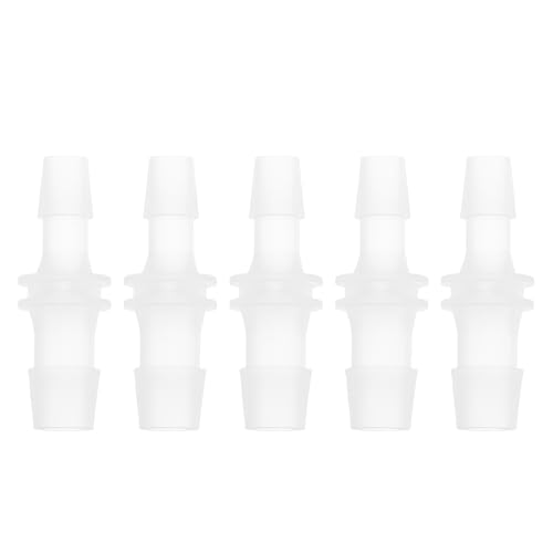 5/14" to 1/4" Hose Barb Fitting Hose Straight Reducing Coupler | 5 Pcs, Plastic, Clear, Fits 5/14" to 1/4" ID Flexible Tube, Barb Reducer Fitting, for Aquarium, Fountain, Drip Irrigation - size: 5/14"-1/4"