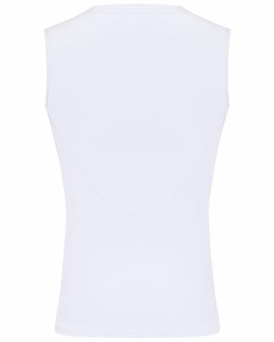 Runhit Youth Baseball Chest Protector Softball Lacrosse Football Padded Compression Shirt Heart Guard Sternum Protection - color: White, size: Large