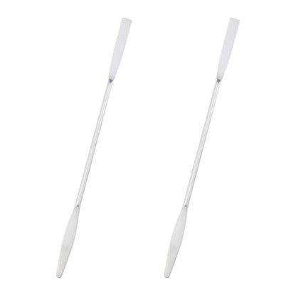 DGZZI 2PCS Stainless Steel Palette Stick Double Ended Spatula 160mm Laboratory Spatula Semi Micro Spatula Square/Round End Spatula Suitable for Laboratory Application Restaurant Kitchens Handicrafts