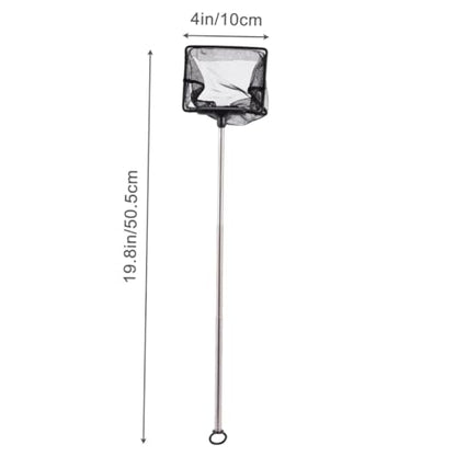 FRCOLOR 2pcs Extendable Stainless Steel Fishing Net with Fine Mesh, Portable Foldable Fish Tank Net for Freshwater Fishing Accessories and Fish Catching
