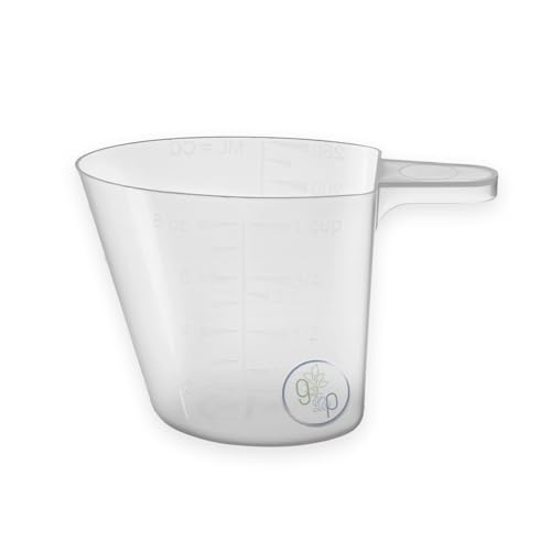 8 oz (250 cc) Natural Tapered Plastic Measuring Cup – Durable Reusable Measuring Tool for Pool & Spa Chemicals, Fertilizers, and Household Use