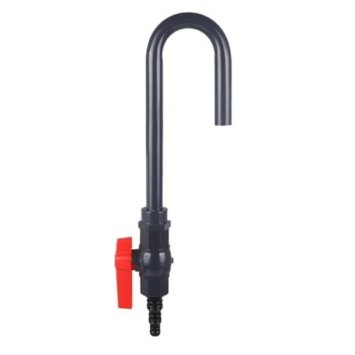 MiOYOOW Aquarium Water Changer, PVC Aquarium Water Filler Hanging Fish Tank Hook Filler with Flow Switch for 1/2“, 5/8”, 3/4” Hose