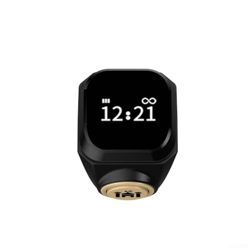 Smart Zikr-Ring, Rechargeable Electronic Digital Tasbih Counter Rings, Waterproof, 3 Sizes Finger Counter for Muslims, Prayer, Reminder(20mm Black) - color: Black, size: 20mm