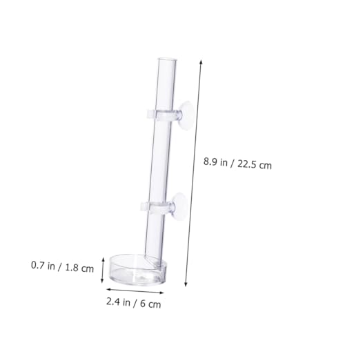 Shrimp, Acrylic Assembled Shrimp Feeder Tube Tray Integrated Feeder Kit for Fish Tank Aquarium Shrimp, 22x2x2cm