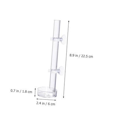 Shrimp, Acrylic Assembled Shrimp Feeder Tube Tray Integrated Feeder Kit for Fish Tank Aquarium Shrimp, 22x2x2cm