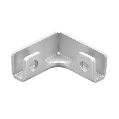 uxcell Glass Fixing Clip, 2pcs for 4-8mm Aluminum Alloy L-Shaped Glass Connector Combination Bracket Reinforced Clamp for Glass Display Cabinet, Fish Tank - size: 4-8mm
