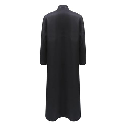 Men's Cassock Robe Church Robe Choir Minister Clergy Pulpit Liturgical 5 colors - color: Black, size: Medium
