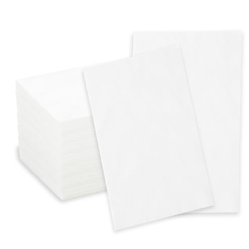 Disposable Paper Napkins, 200 Pcs White Guest Napkins, 2-Ply Soft Absorbent White Paper Hand Towels for Bathroom Home Kitchen Weddings Dinner Bridal Shower Halloween Thanksgiving Party Supplies - color: White-Disposable Napkins, size: 200Pcs