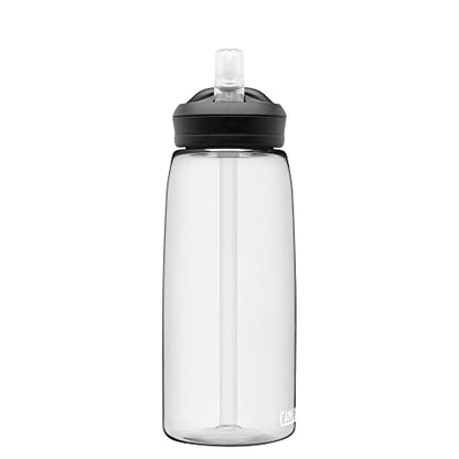 CamelBak Eddy+ Water Bottle with Bite Valve Straw, Leak‑Resistant Easy‑Sip Design for Everyday Hydration, 32oz, Clear - color: Clear, size: 32 Ounces