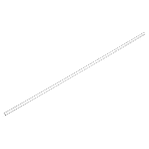 uxcell Clear Rigid Tubing 2mm(0.08") ID x 6mm(1/4") OD x 1Ft Length Round Plastic Polycarbonate Tube - size: 2mmx6mm