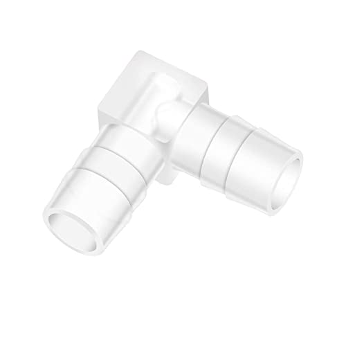 Quickun 5/32" Hose Barb 90 Degree Elbow L Fitting, Plastic 2 Way Equal Barbed Joint Splicer Mender Union Adapter Hose Fitting (Pack of 7) - size: 5/32" (7Pcs)