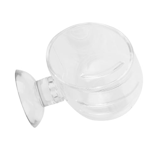 Aquarium Feeding Cup Fish Feeder Glass Acrylic Suction Cup Container for Freshwater Saltwater Tanks with Premium Suction Red Live Food Feeder (Acrylic) - size: Acrylic cup