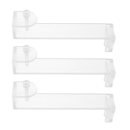 Kisangel 3pcs Clear Fish Tank Clip Bracket, Negative Pressure Fish Tank Mount, Wall Mount Clip Breeder Box Holder, Adjustable Glass Aquarium Edge Holder,