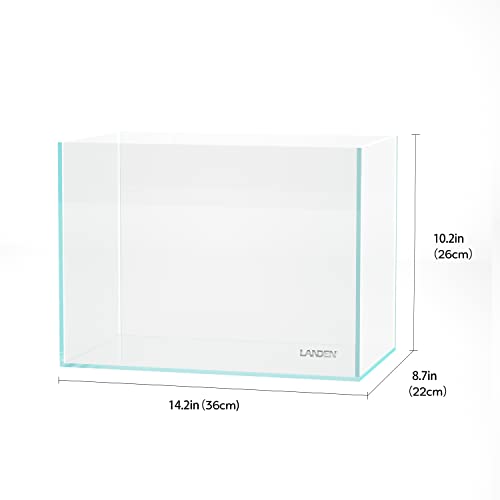 36P Nano Rimless Low-Iron Aquarium, 5 Gal, 14.2x8.7x10.2in | 36x22x26cm; shrimp, nano fish, planted; 5mm glass - size: 05Gal W14.2×D8.7×H10.2 in(36x22x26cm)