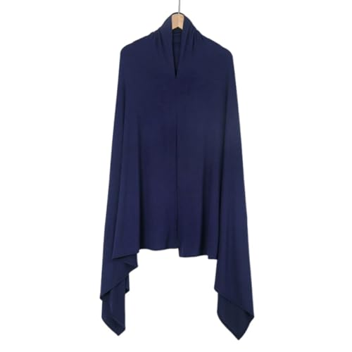 Pre-sewn Instant Hijab Non-slip Scarf for Women Modal Jersey Head Scarf Wrap for Women - color: Navy2