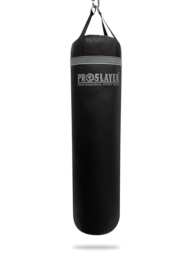 100lb Boxing MMA Heavy Punching Bag UNFILLED - Made in USA - color: Black/Grey
