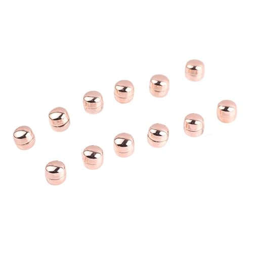 12pcs Magnetic Buttons For Clothing,hijab Magnetic Pins Multi-Purpose Pinless Fasteners For Muslim Wedding Gift Women - color: A-rose Gold